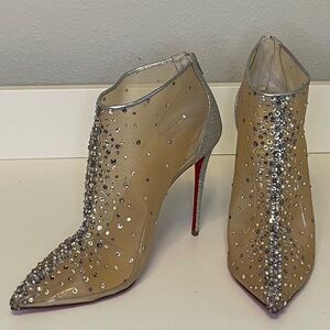 Christian Louboutin Constella Strass Bootie, Size 40.5 Never Worn
